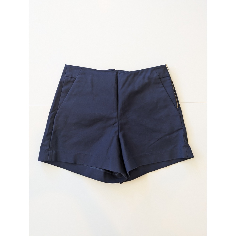 Philosophy Republic Navy Blue Side Zipper Shorts Womens Size‎ 8 Cotton Blend